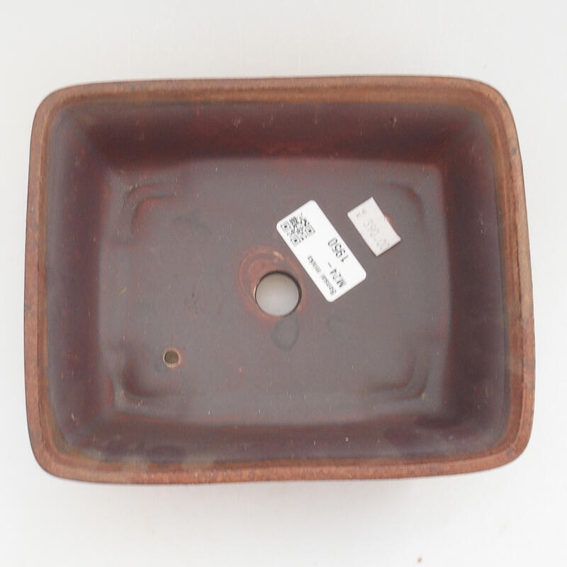 Cuenco bonsái de cerámica 18 x 14 x 5,5 cm, marrón