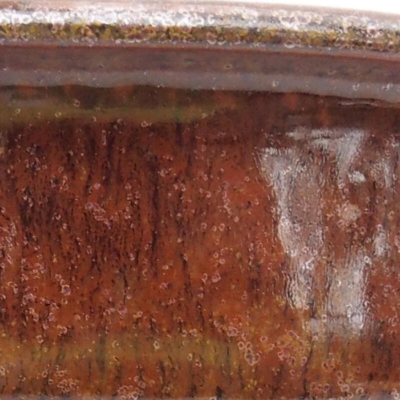 Cuenco bonsái de cerámica 18 x 15 x 6 cm, marrón