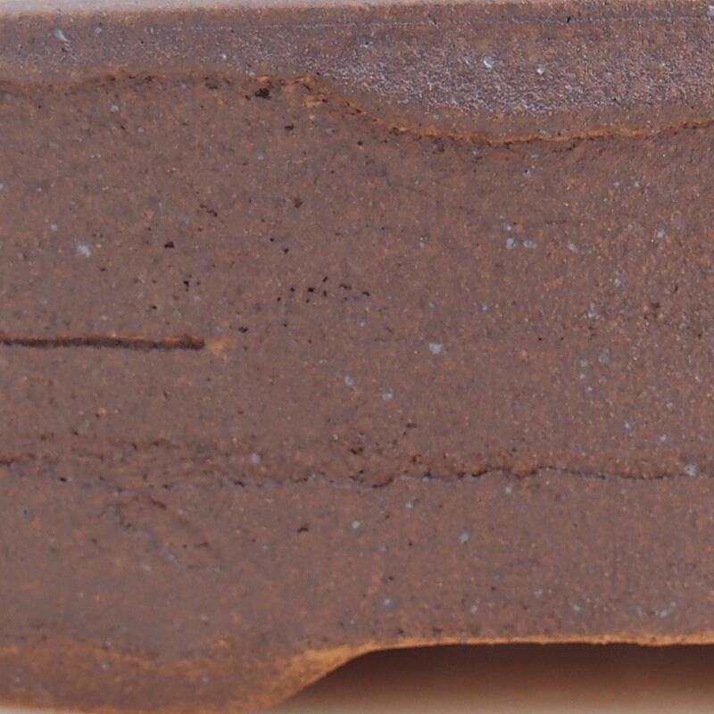 Cuenco bonsái de cerámica 19,5 x 16 x 5 cm, marrón