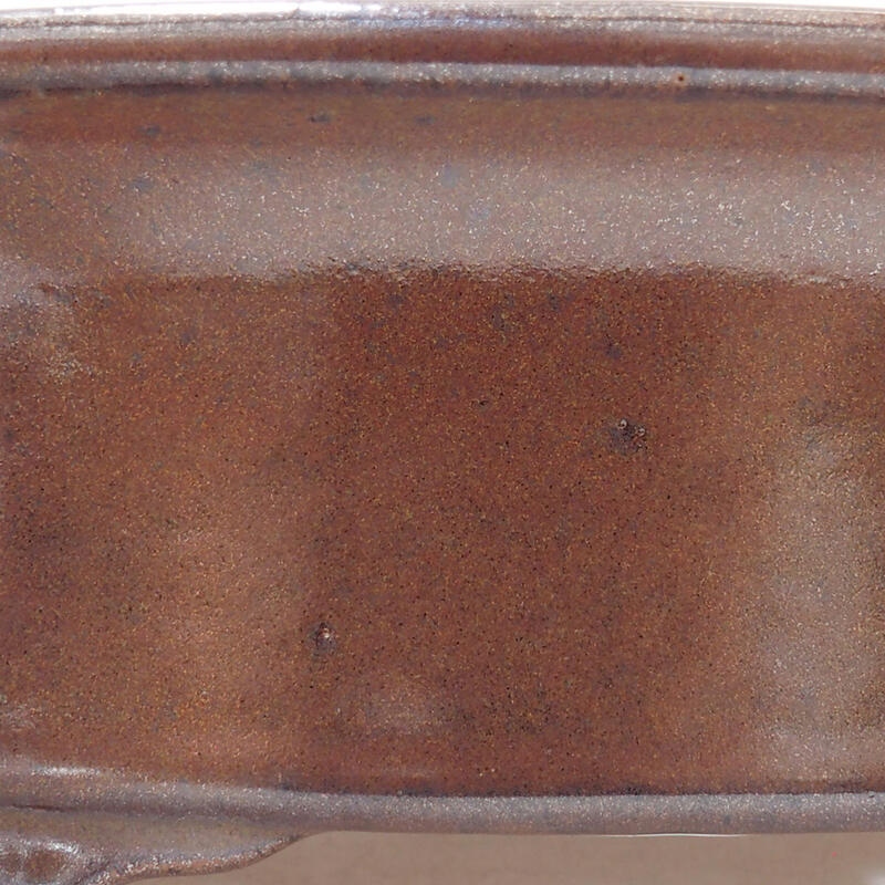 Cuenco bonsái de cerámica 19,5 x 16 x 6,5 cm, marrón