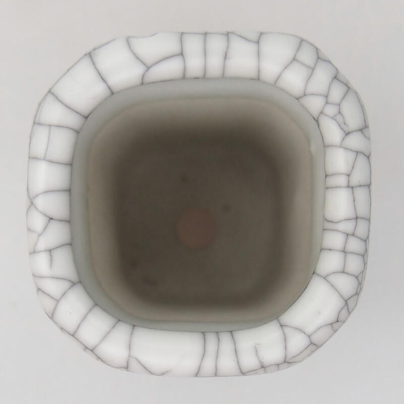 Cuenco bonsái de cerámica 2,5 x 2,5 x 4,5 cm, color raku