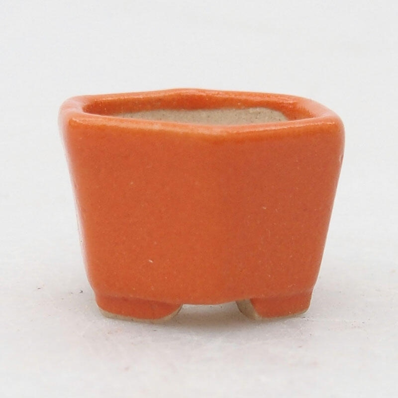Cuenco bonsái de cerámica 2,5 x 2 x 1,5 cm, naranja