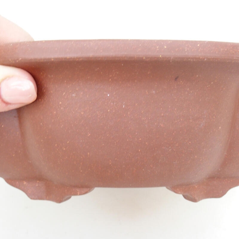 Cuenco bonsái de cerámica 20 x 16,5 x 7 cm, color negro