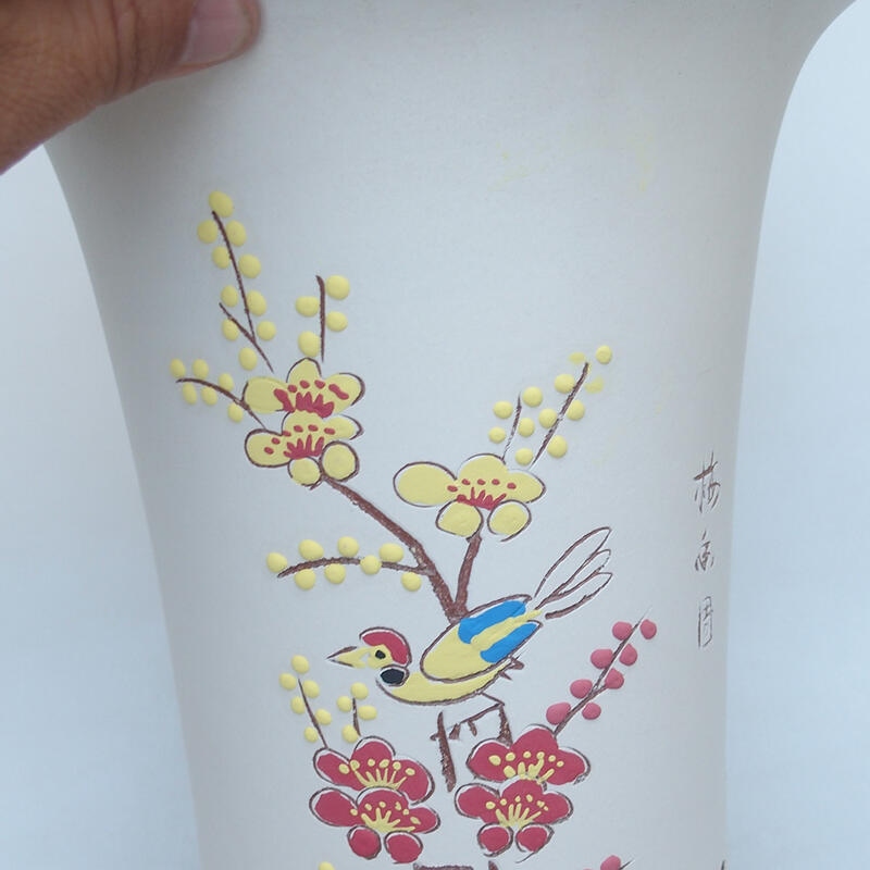 Cuenco bonsái de cerámica 21 x 21 x 27 cm, blanco