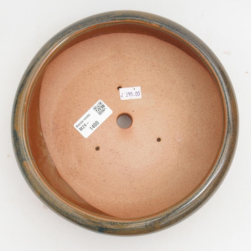 Cuenco bonsái de cerámica 21 x 21 x 6,5 cm, marrón