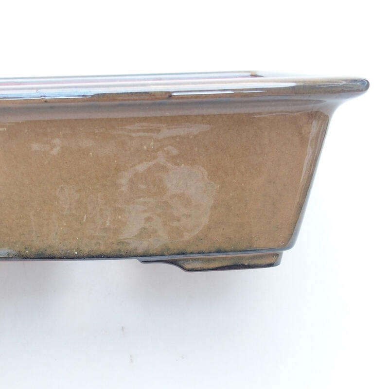 Cuenco bonsái de cerámica 22 x 17 x 7 cm, marrón