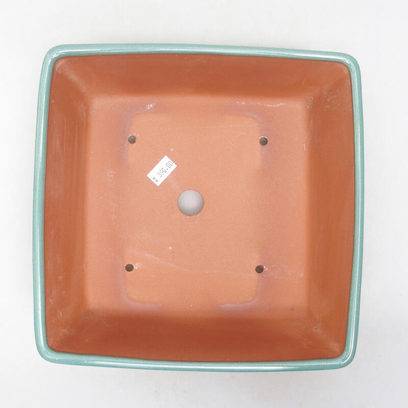 Cuenco bonsái de cerámica 22 x 22 x 9 cm, verde