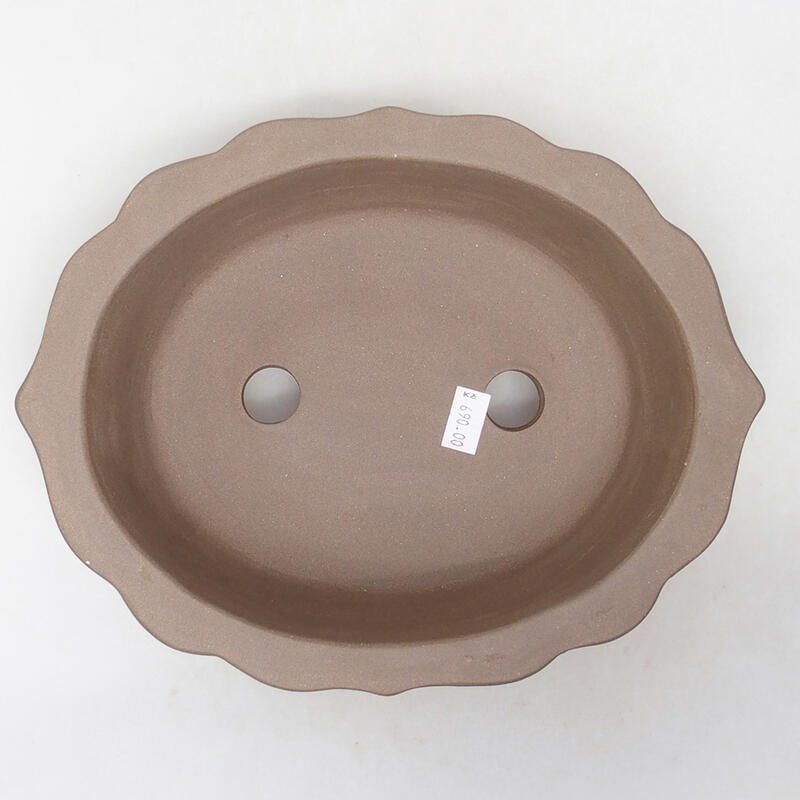 Cuenco bonsái de cerámica 24 x 19 x 7,5 cm, marrón