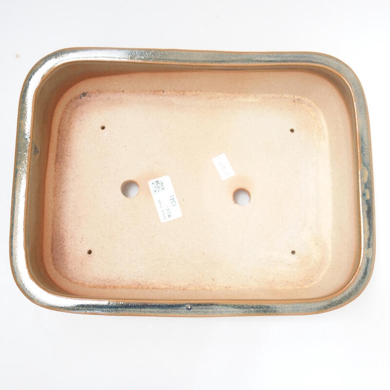 Cuenco bonsái de cerámica 28 x 21 x 7,5 cm, marrón