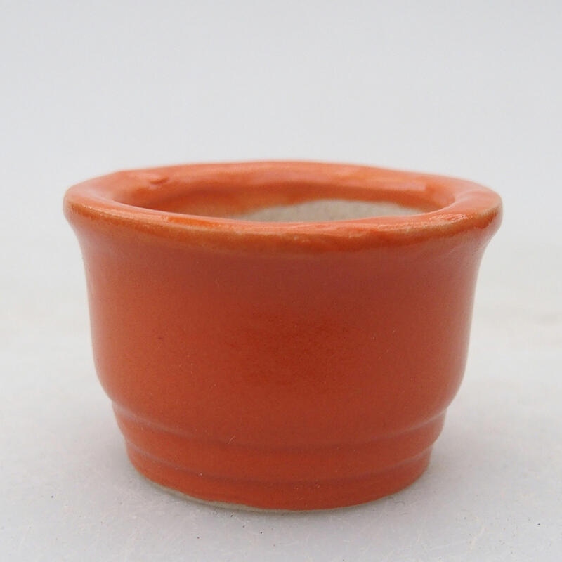 Cuenco bonsái de cerámica 3,5 x 3,5 x 2,5 cm, naranja