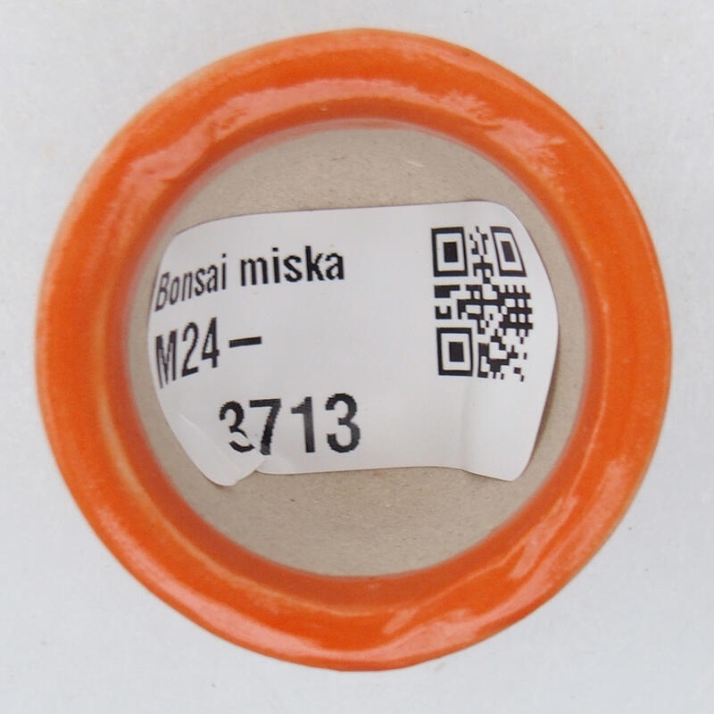 Cuenco bonsái de cerámica 3,5 x 3,5 x 2,5 cm, naranja