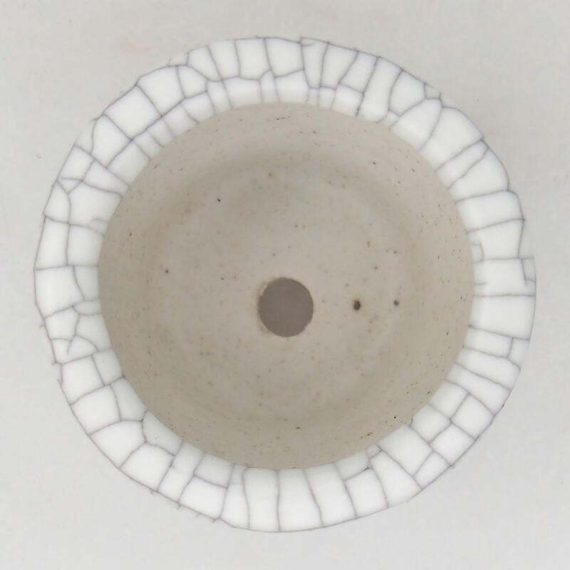 Cuenco bonsái de cerámica 3,5 x 3,5 x 2,5 cm, color raku