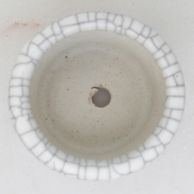 Cuenco bonsái de cerámica 3,5 x 3,5 x 2,5 cm, color raku