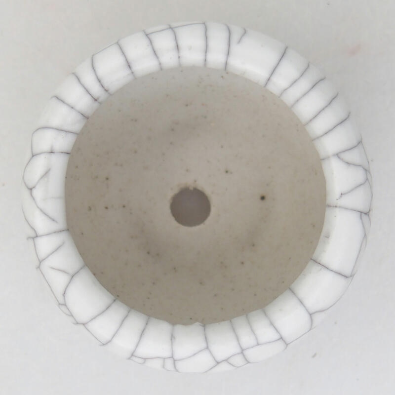 Cuenco bonsái de cerámica 3,5 x 3,5 x 2,5 cm, color raku