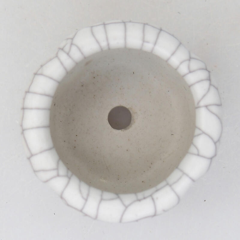 Cuenco bonsái de cerámica 3,5 x 3,5 x 2,5 cm, color raku