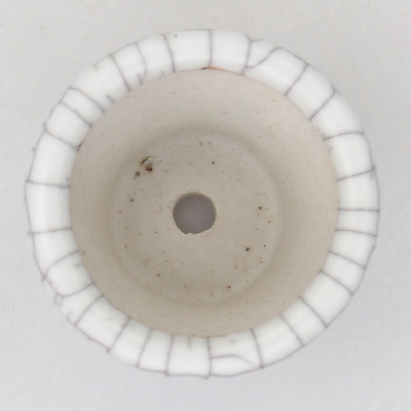 Cuenco bonsái de cerámica 3,5 x 3,5 x 2,5 cm, color raku