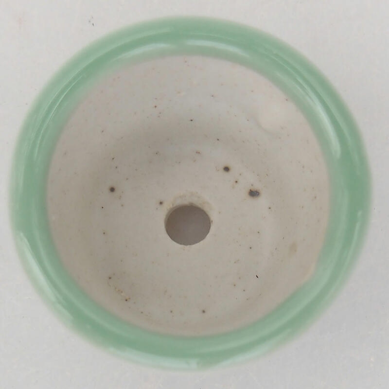 Cuenco bonsái de cerámica 3,5 x 3,5 x 2,5 cm, verde