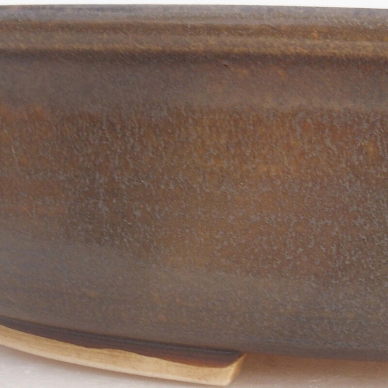 Cuenco bonsái de cerámica 32 x 28 x 7,5 cm, marrón