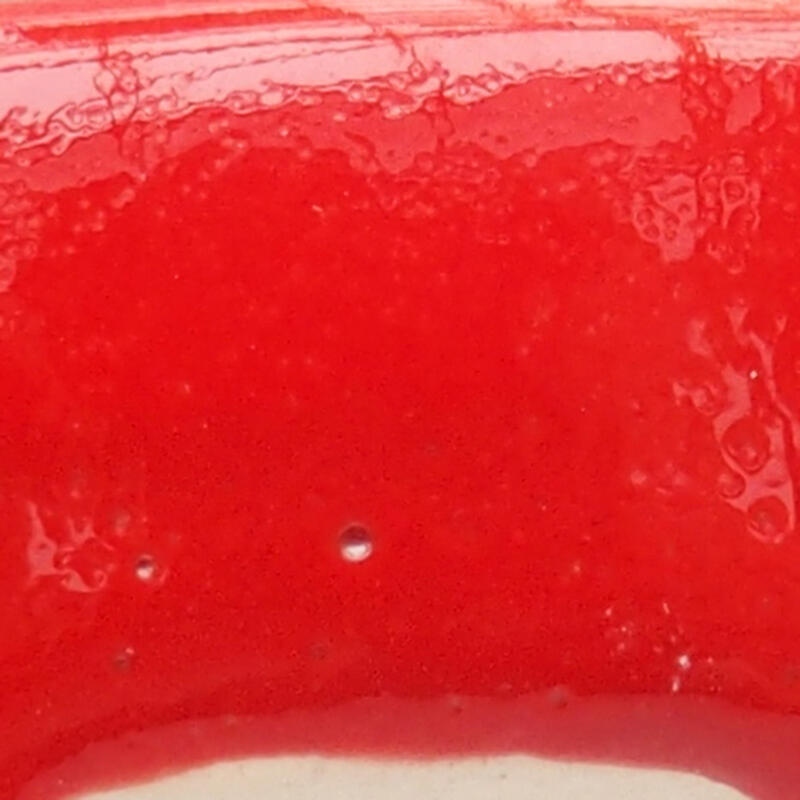 Cuenco bonsái de cerámica 4,5 x 2,5 x 1,5 cm, color rojo