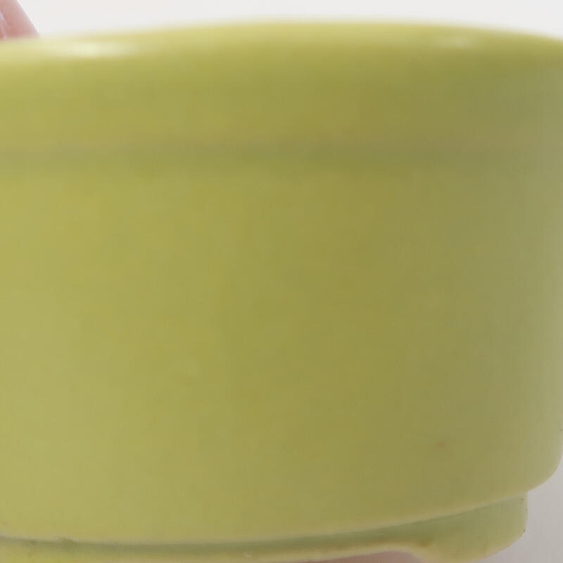 Cuenco bonsái de cerámica 4,5 x 4,5 x 2,5 cm, verde