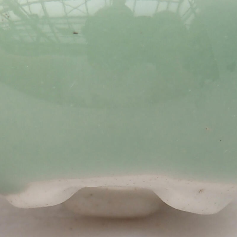 Cuenco bonsái de cerámica 4,5 x 4,5 x 2 cm, verde