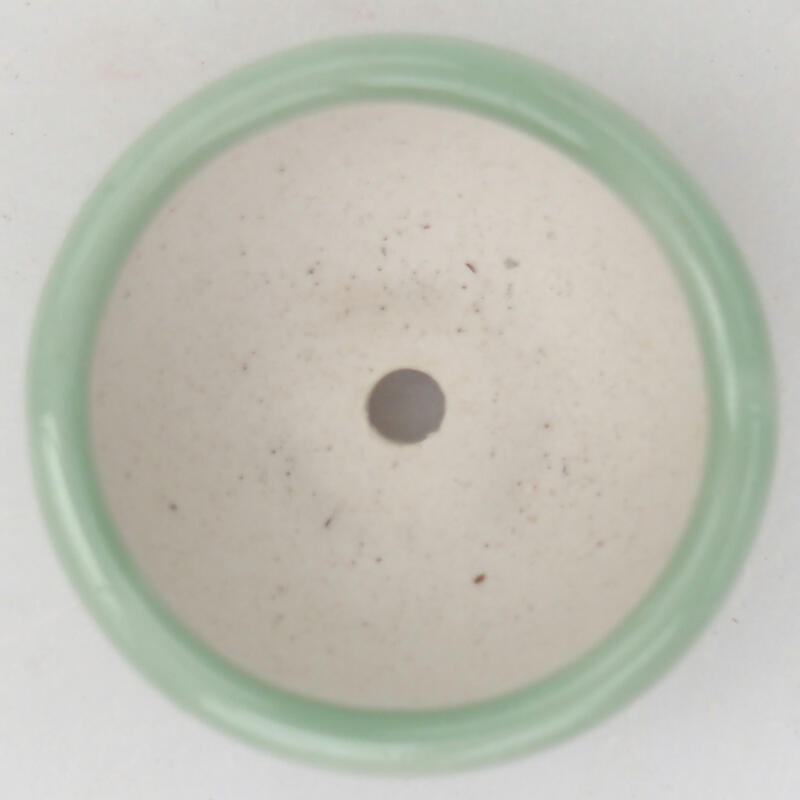 Cuenco bonsái de cerámica 4,5 x 4,5 x 2 cm, verde