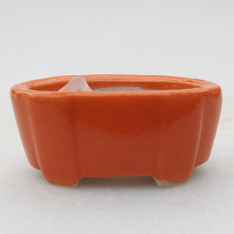 Cuenco bonsái de cerámica 4 x 2,5 x 2 cm, naranja