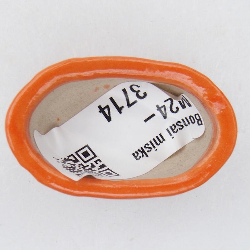 Cuenco bonsái de cerámica 4 x 2,5 x 2 cm, naranja