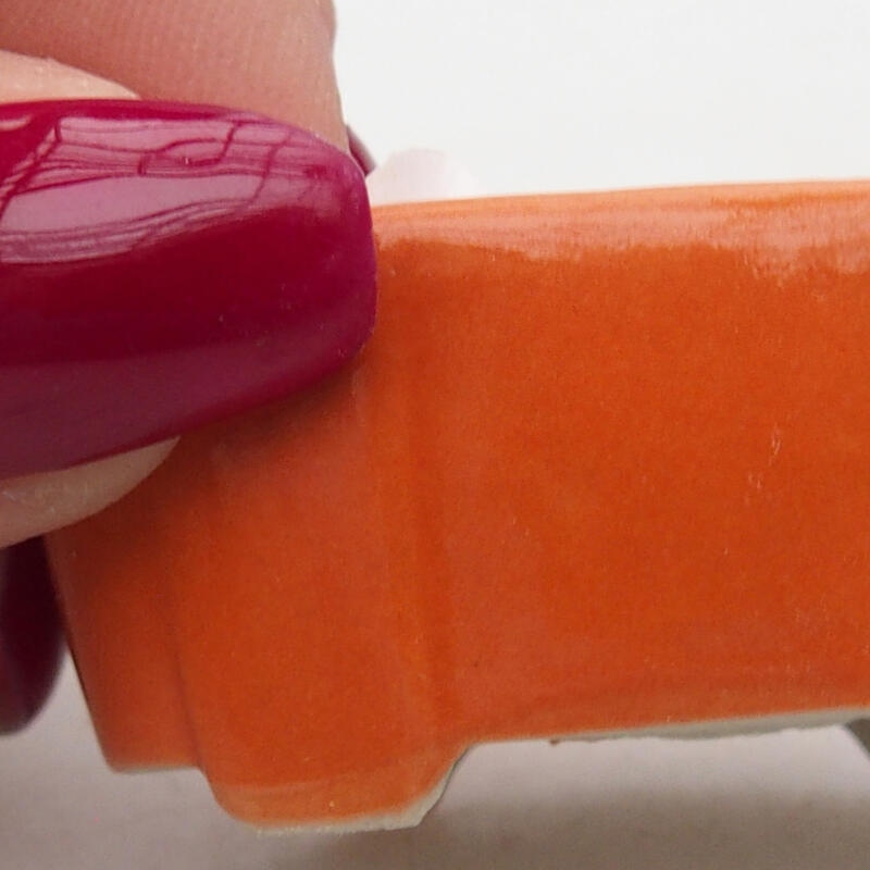 Cuenco bonsái de cerámica 4 x 2,5 x 2 cm, naranja