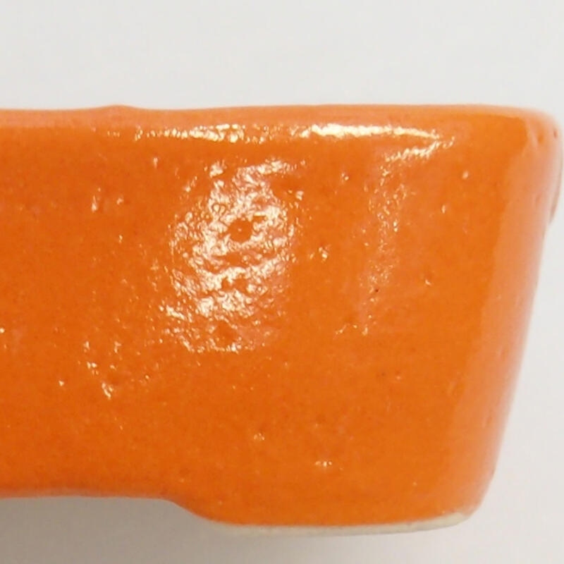Cuenco bonsái de cerámica 4 x 3,5 x 1,5 cm, naranja