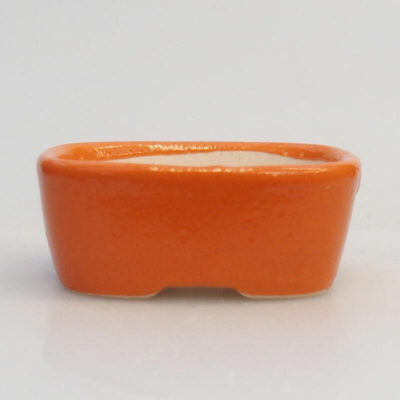 Cuenco bonsái de cerámica 4 x 3,5 x 1,5 cm, naranja