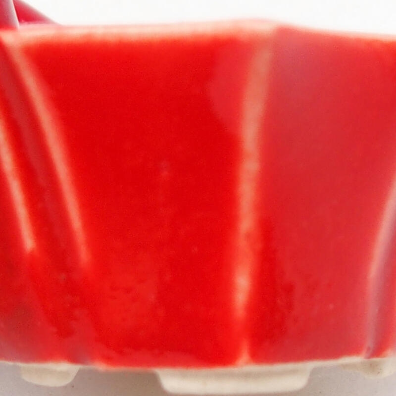 Cuenco bonsái de cerámica 4 x 3,5 x 2 cm, color rojo