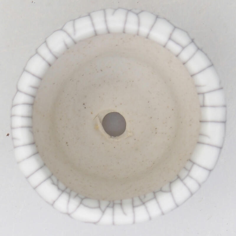 Cuenco bonsái de cerámica 4 x 4 x 2 cm, color raku