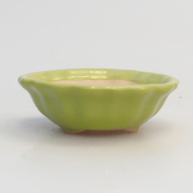 Cuenco bonsái de cerámica 5 x 5 x 2 cm, verde
