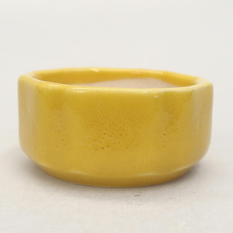 Cuenco bonsái de cerámica 5 x 5 x 2 cm, amarillo