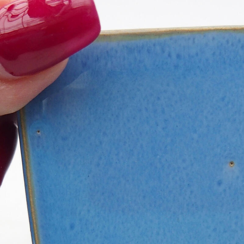 Cuenco bonsái de cerámica 5 x 5 x 5 cm, color azul