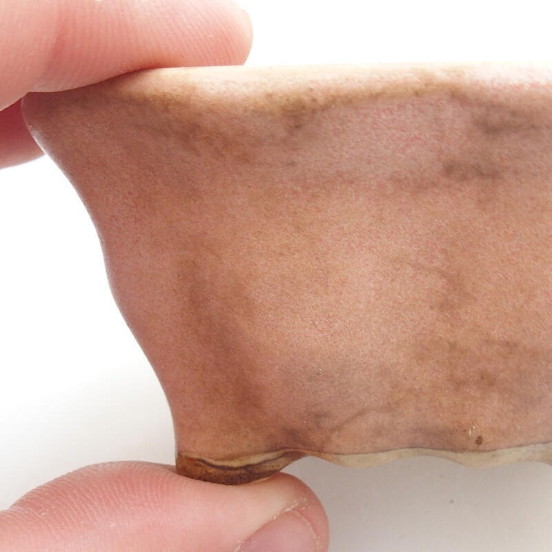 Cuenco bonsái de cerámica 6,5 x 6,5 x 3,5 cm, rosa