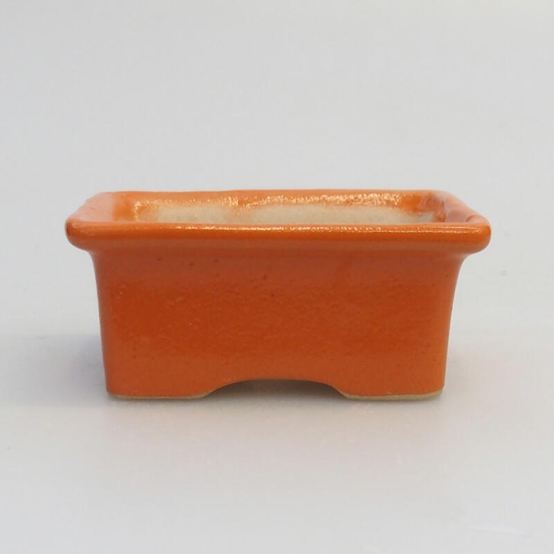 Cuenco bonsái de cerámica 6 x 4,5 x 2,5 cm, naranja