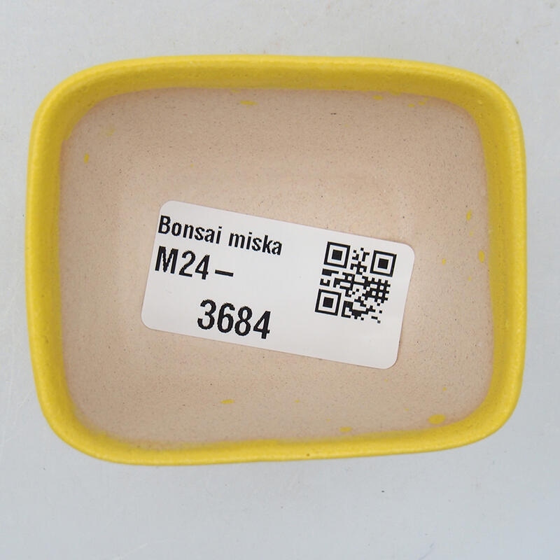 Cuenco bonsái de cerámica 6 x 5 x 3 cm, amarillo