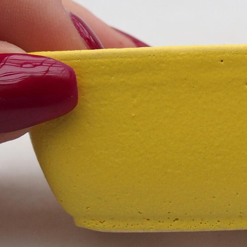 Cuenco bonsái de cerámica 6 x 5 x 3 cm, amarillo