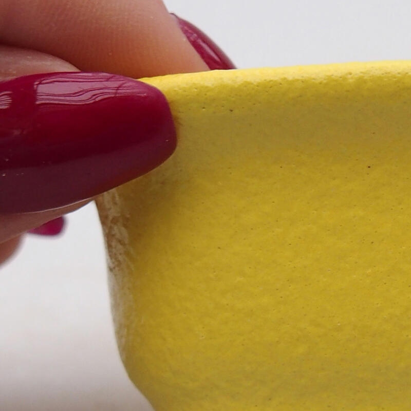 Cuenco bonsái de cerámica 6 x 5 x 3 cm, amarillo