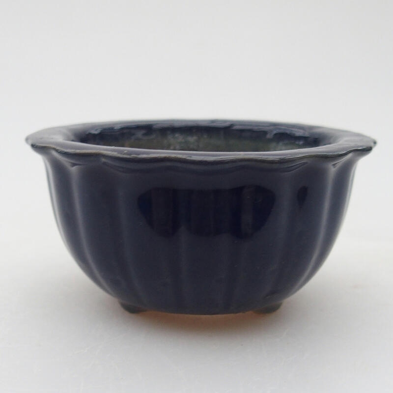 Cuenco bonsái de cerámica 6 x 6 x 3,5 cm, color azul