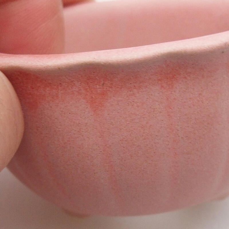 Cuenco bonsái de cerámica 6 x 6 x 3,5 cm, rosa