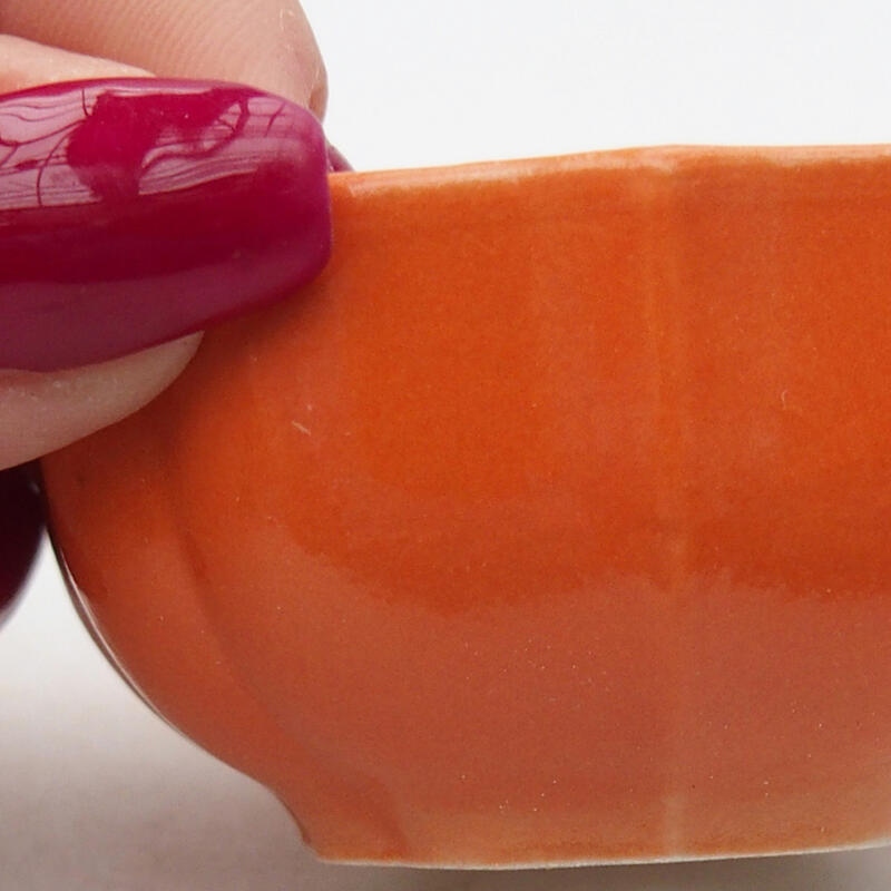Cuenco bonsái de cerámica 6 x 6 x 3 cm, naranja
