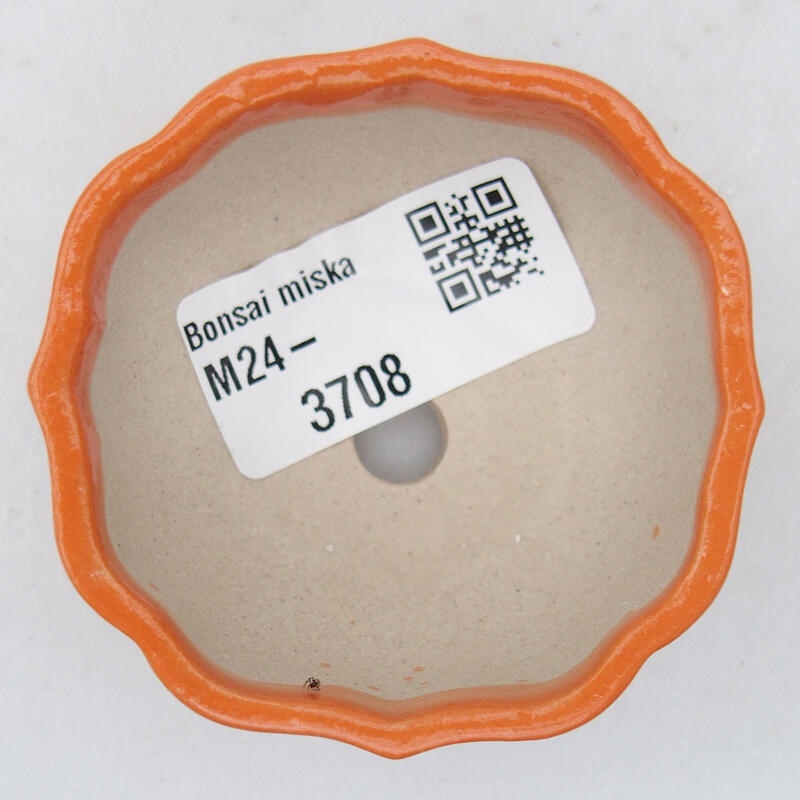 Cuenco bonsái de cerámica 6 x 6 x 3 cm, naranja