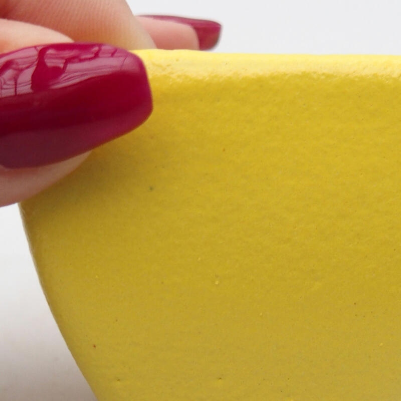 Cuenco bonsái de cerámica 6 x 6 x 4,5 cm, amarillo