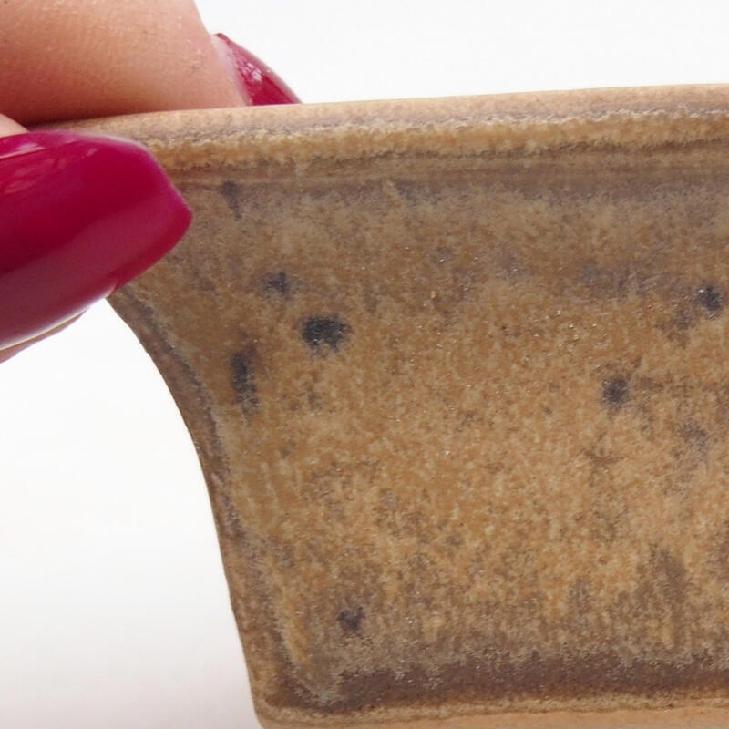 Cuenco bonsái de cerámica 6 x 6 x 4 cm, color beige