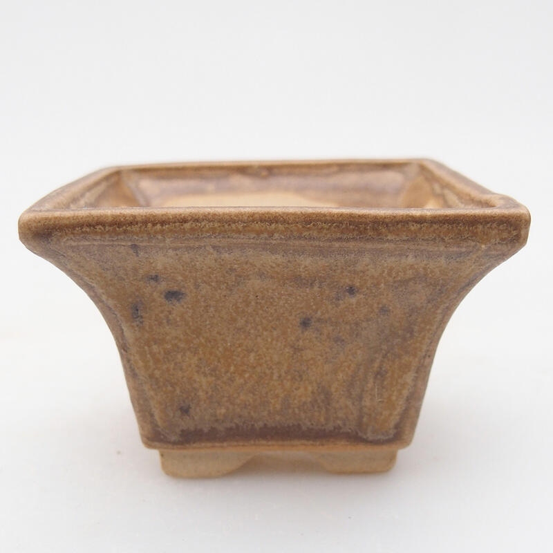 Cuenco bonsái de cerámica 6 x 6 x 4 cm, color beige