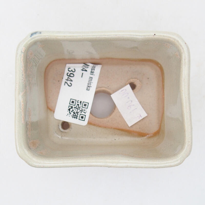 Cuenco bonsái de cerámica 7,5 x 6 x 5 cm, verde