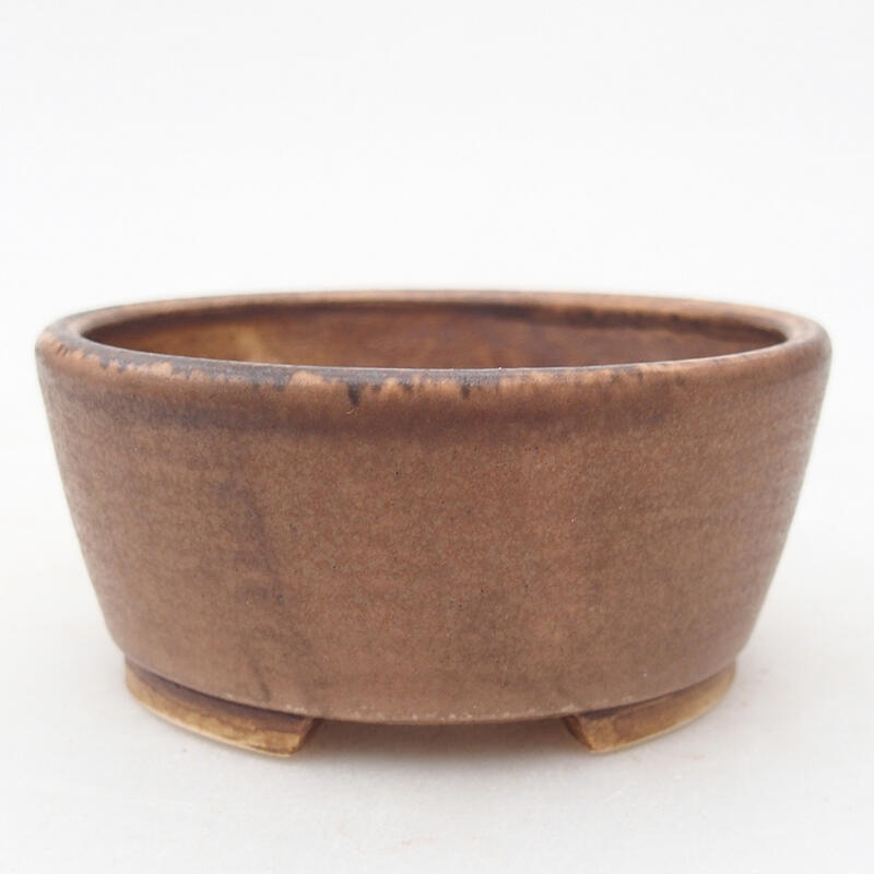 Cuenco bonsái de cerámica 7,5 x 7 x 4 cm, marrón